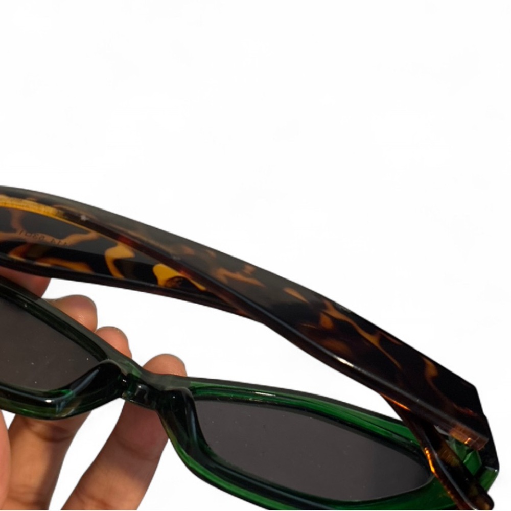 Green + Chettah Print Shades